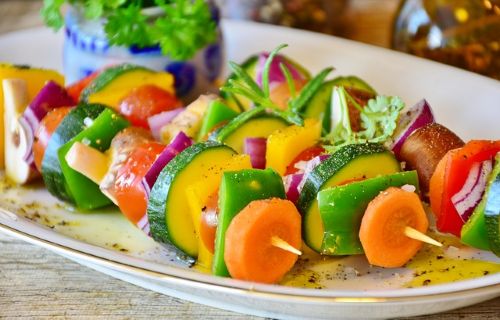 great health - vegetable skewer