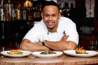 Chef andre Fowles at the Grace Jamaican Jerk Festival