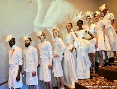 Jamaica-born designer Glenroy March Presents Stunning All-White Collection During New York Fashion Week