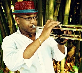 Trinidadian trumpet player Etienne Charles will bring a jazzy musical mix of Caribbean rhythms to the Miramar Cultural Center