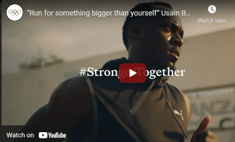 “Run for something bigger than yourself” Usain Bolt