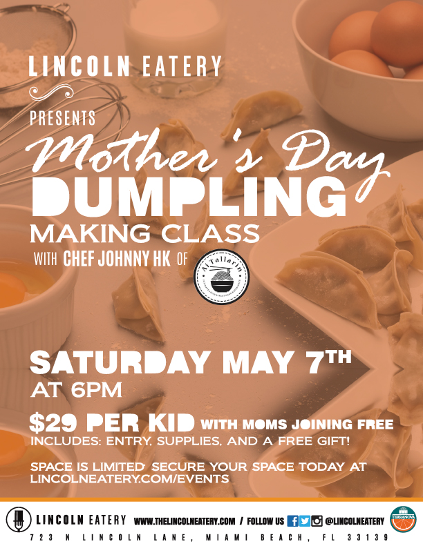 Celebrate Mother’s Day with Ai Tallarin at the Lincoln Eatery 5/7
