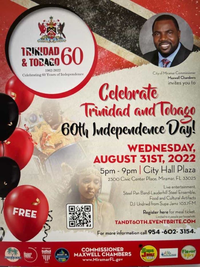 Celebrate Trinidad and Tobago's 60th Independence Day in Miramar