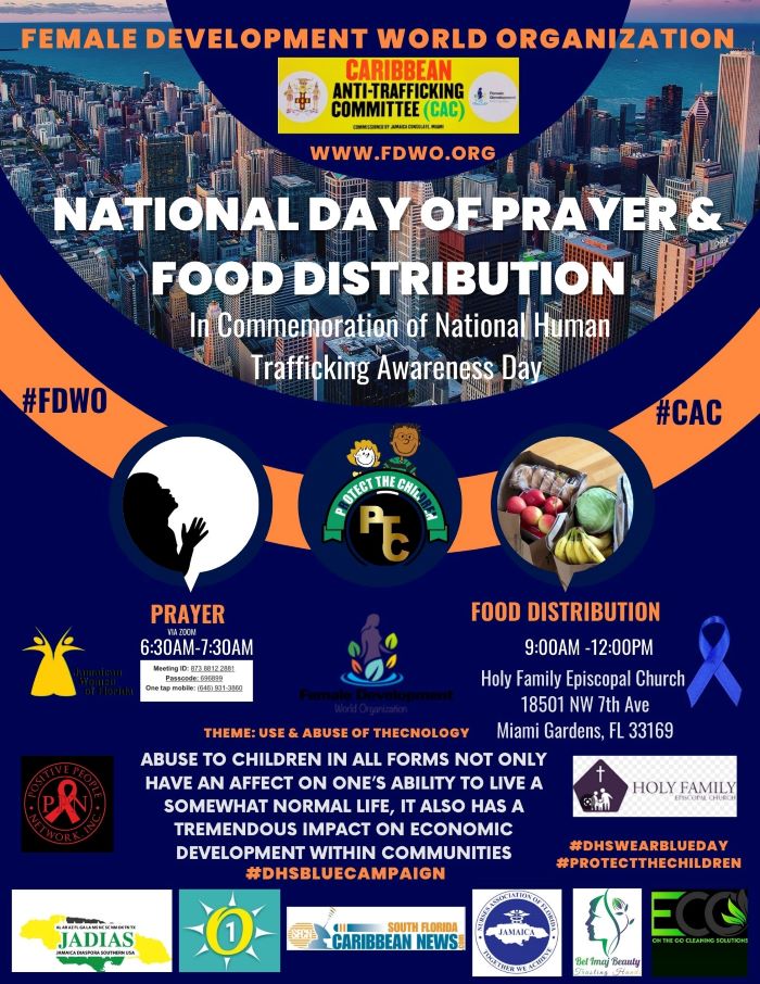 National Human Trafficking Awareness Day of Prayer and Food Distribution  