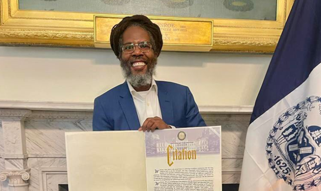 Garfield "Chin" Bourne of Sound Chat Radio Receives Citation from New York City Mayor Eric Adams