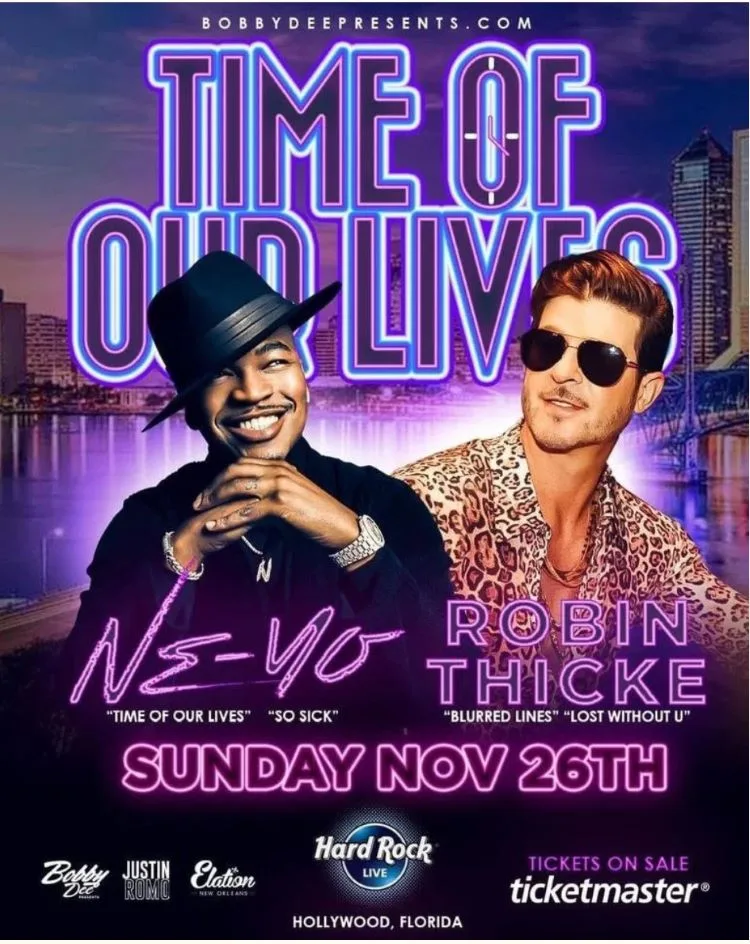 Ne-Yo & Robin Thicke Live at Hard Rock Seminole Hotel