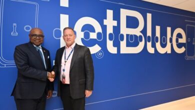 JetBlue Confirms High Demand for Jamaica Tourism Hon Edmund Bartlett (L) with Dave Jehn