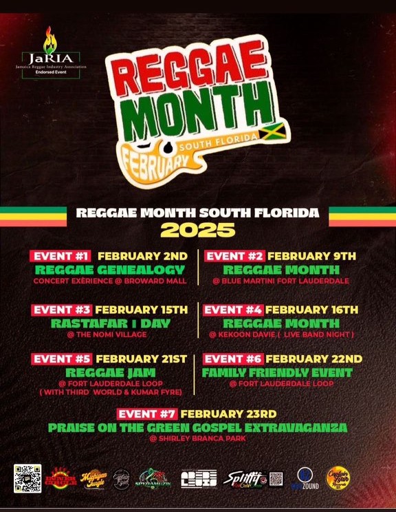 Reggae Month in South Florida Calendar of Events 2025