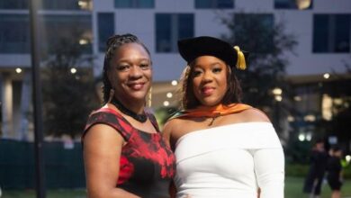 Doctor of Nursing Practice Moya Allen (right) and her mother Tricia Chung