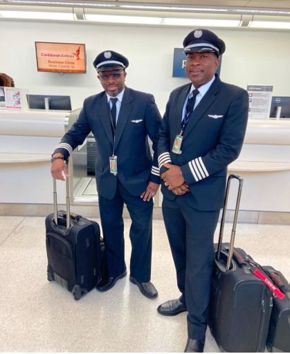 First Officer Ricardo Dawson and Captain Brenton Borrows