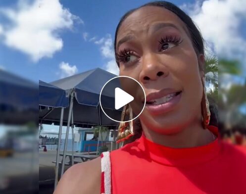 Sanya Richards-Ross Champions Cruise Berthing in the Cayman Islands