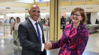 Jamaica’s ambassador to the United States Antony Anderson, Ms. Nan Kenkelly