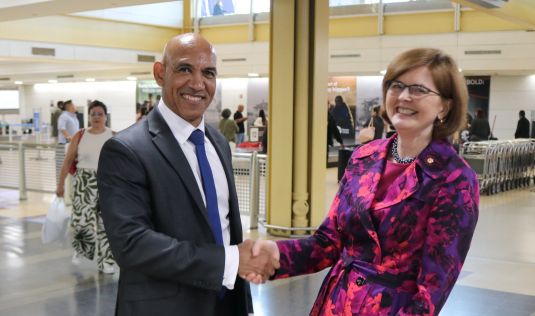 Jamaica’s ambassador to the United States Antony Anderson, Ms. Nan Kenkelly