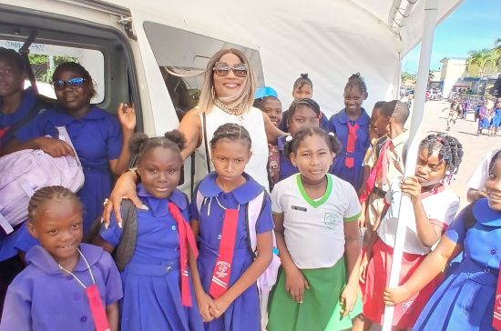 School Bus Donation Impacts Attendance at Hayes Primary School