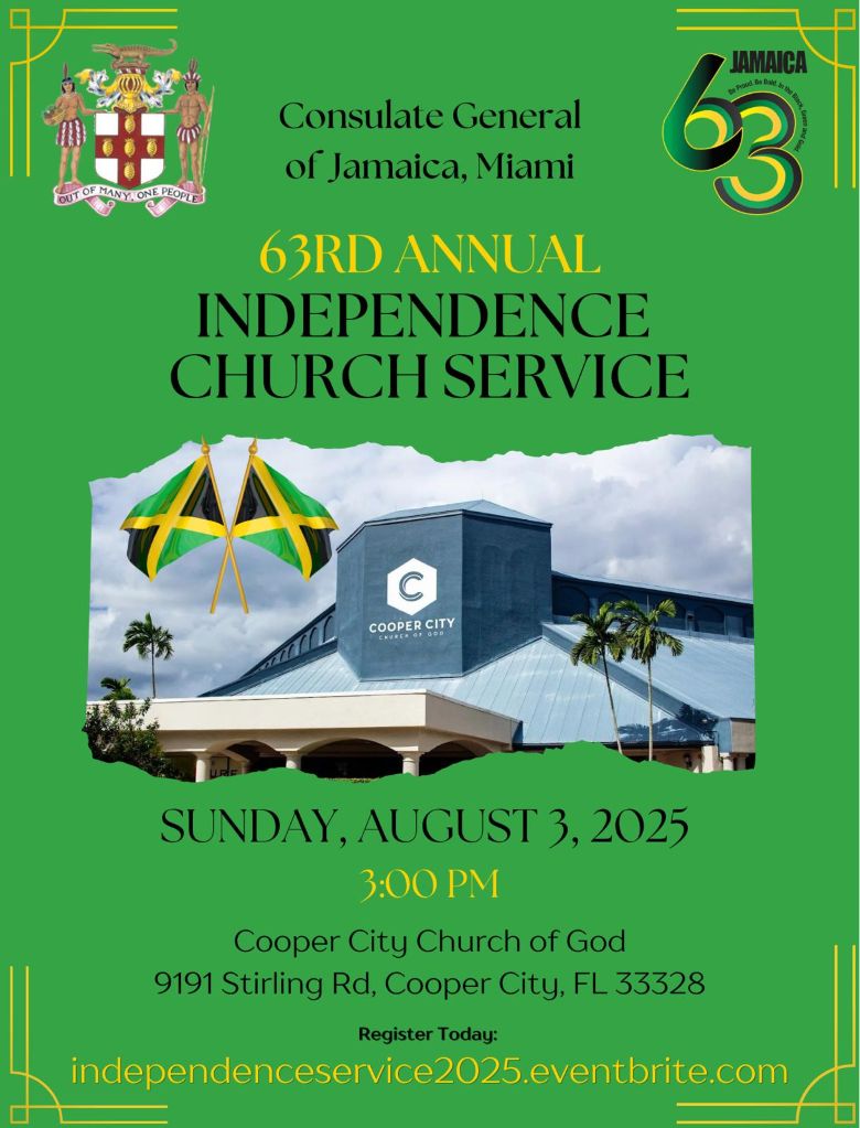 Jamaica’s 63rd Anniversary of Independence Church Service