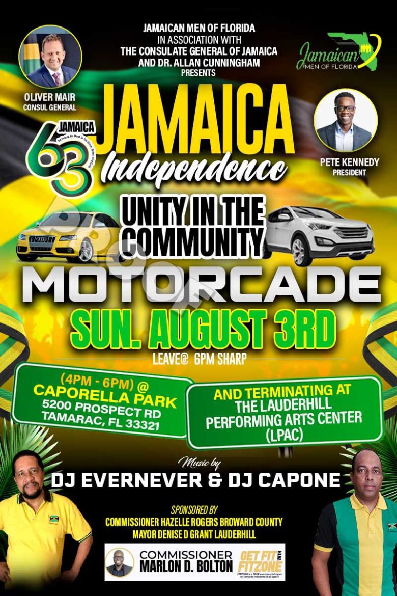 Jamaica 63rd Independence "Unity In The Community" Motorcade
