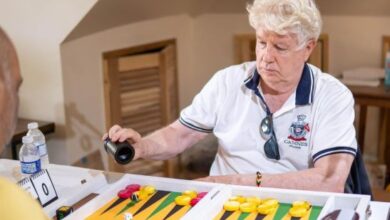 Joe Russell wins Backgammon Tournament