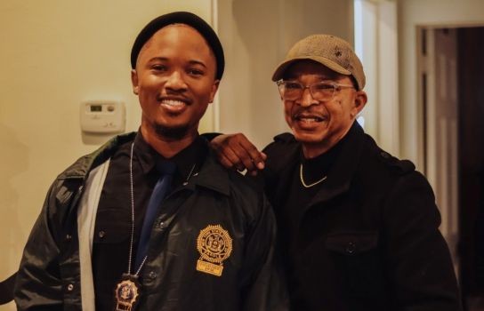 Shevrado Oliver (left) and producer of From Yard David G Heron on Streaming Platform Tubi