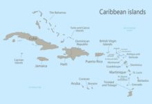 Map of Caribbean Islands