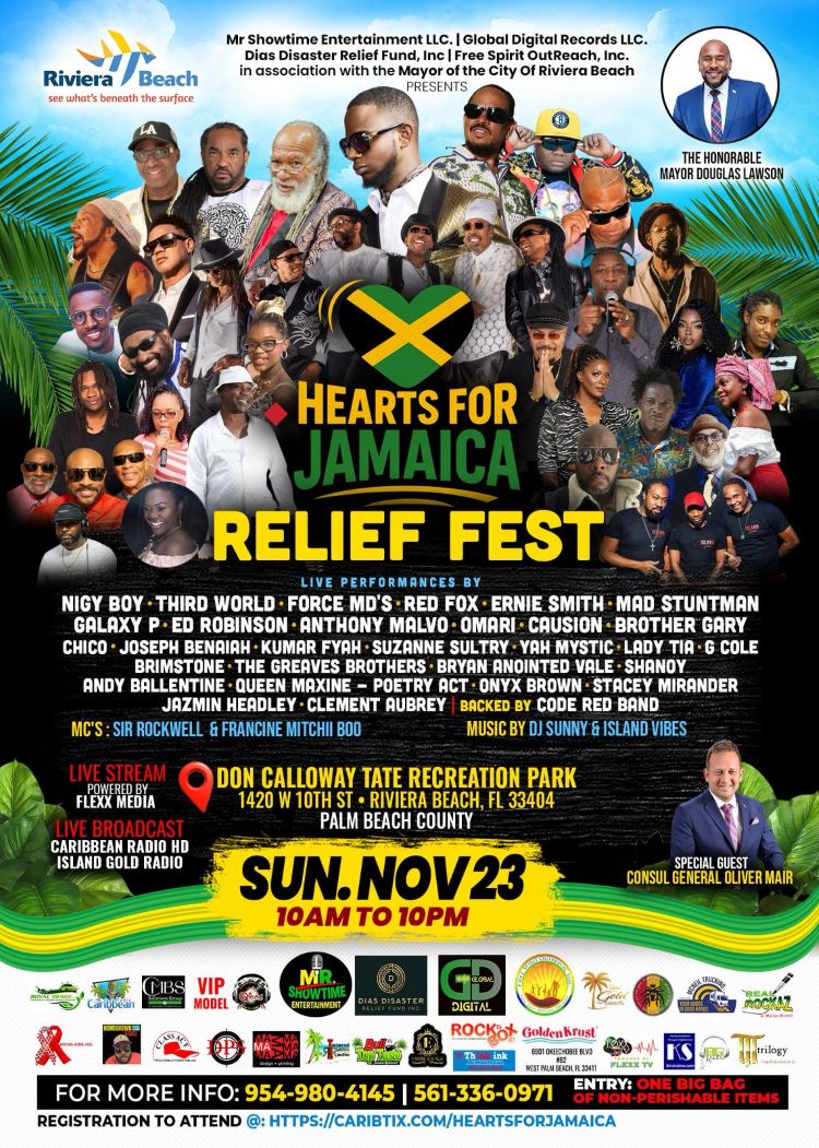 Hearts for Jamaica Relief fest HEARTS FOR JAMAICA – RELIEF FEST