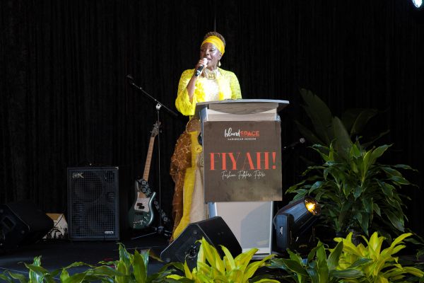 Island SPACE FIYAH Gala - Museum Co-Founder Calibe Thompson.