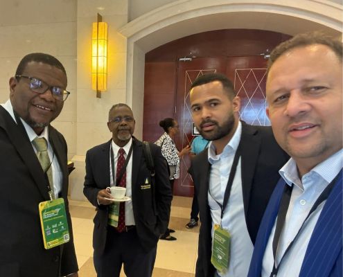 Dr. Derrick Deslandes, President, College of Agriculture, Science and Education (CASE); Paul Chin, Development Bank of Jamaica (DBJ); Luke Hamilton, Chairman & Co-Founder, Connex Air Cargo; R. Oliver Mair, Jamaica’s Consul General to Miami.