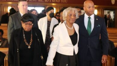 Joy Moore, Sonia Ward, widow of Curtis Ward and Wes Moore